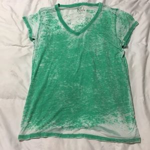 Green Faded V-neck Shirt
